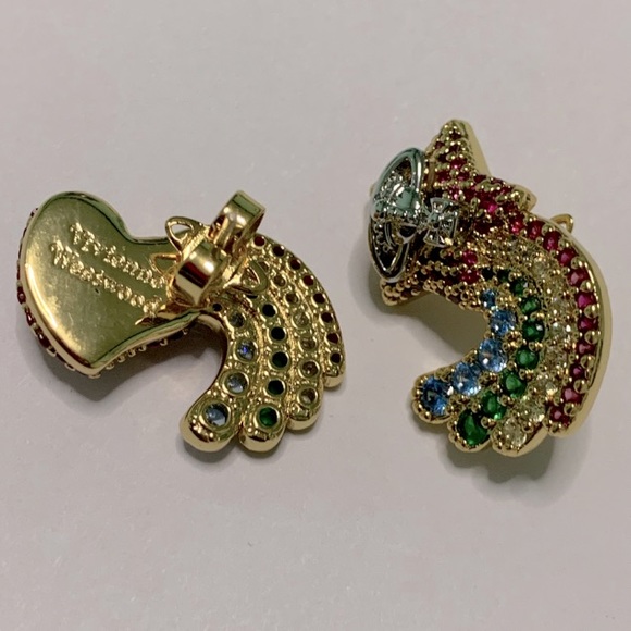 Sold out colorful Rainbow Orb stud earrings - Picture 4 of 5